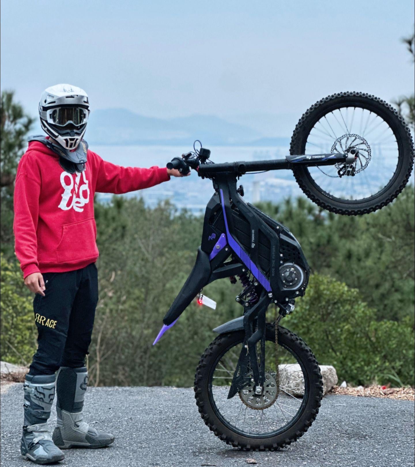 Super-Angebot! Kick&Move Falcon Pro e-Dirtbike 2025 - Schwarz/Lila