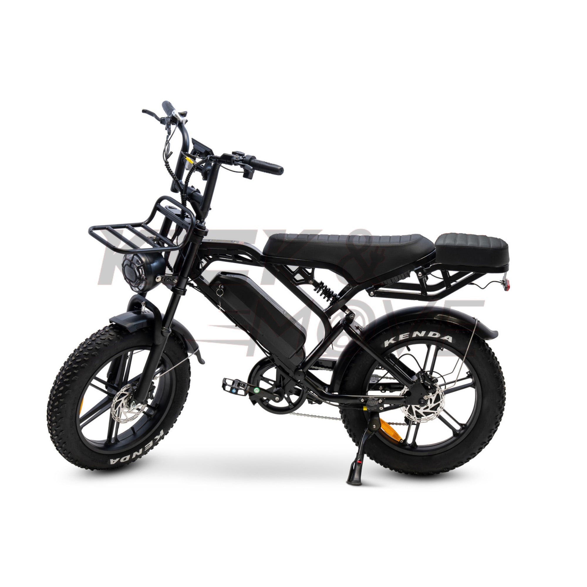 Super-Angebot! Kick&Move V20 PRO 9.0 2025 Familien-Fatbike - Schwarz - Hydraulische Bremsen
