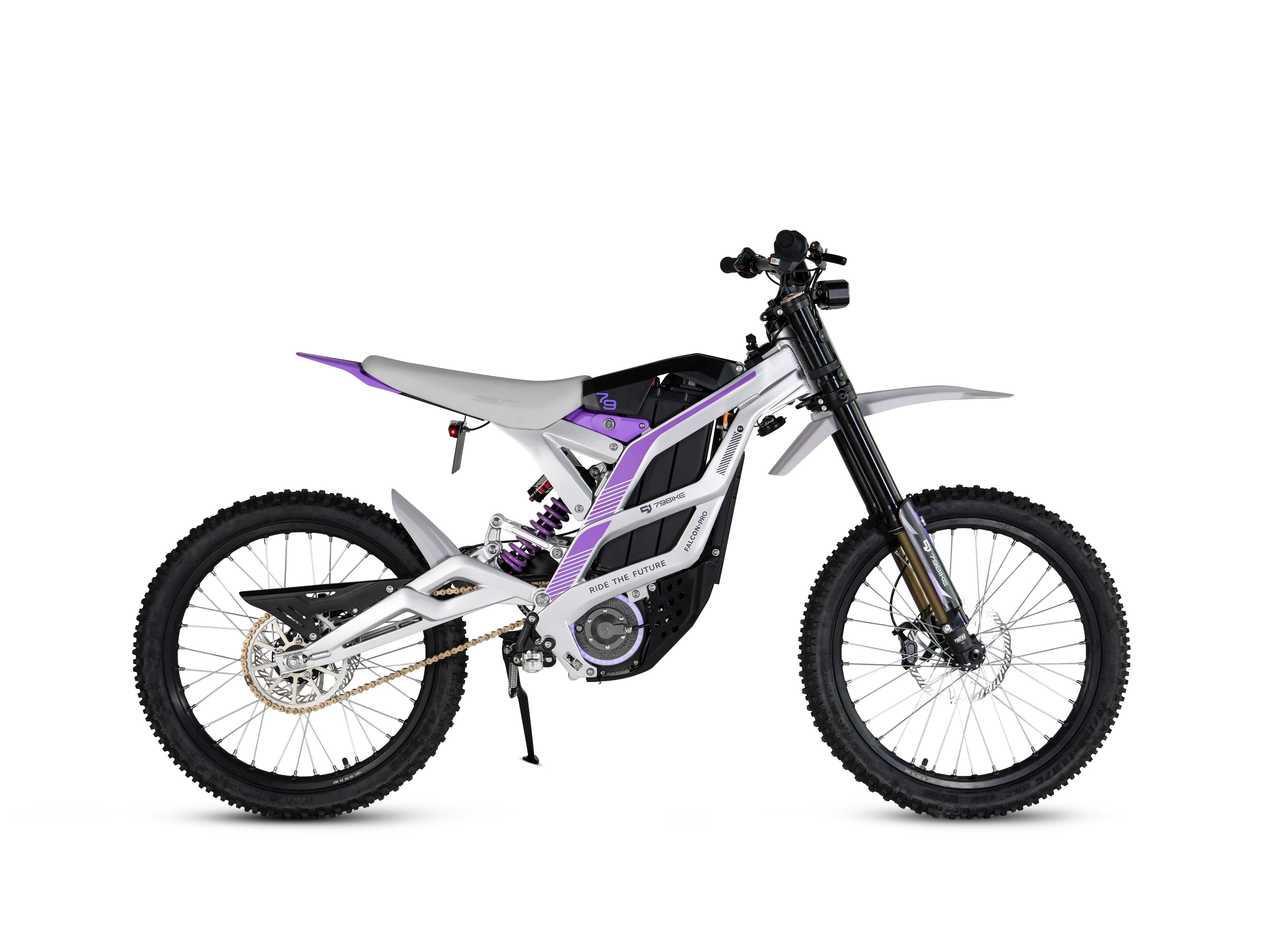 Super-Angebot! Kick&Move Falcon Pro e-Dirtbike 2025 - Silber/Lila