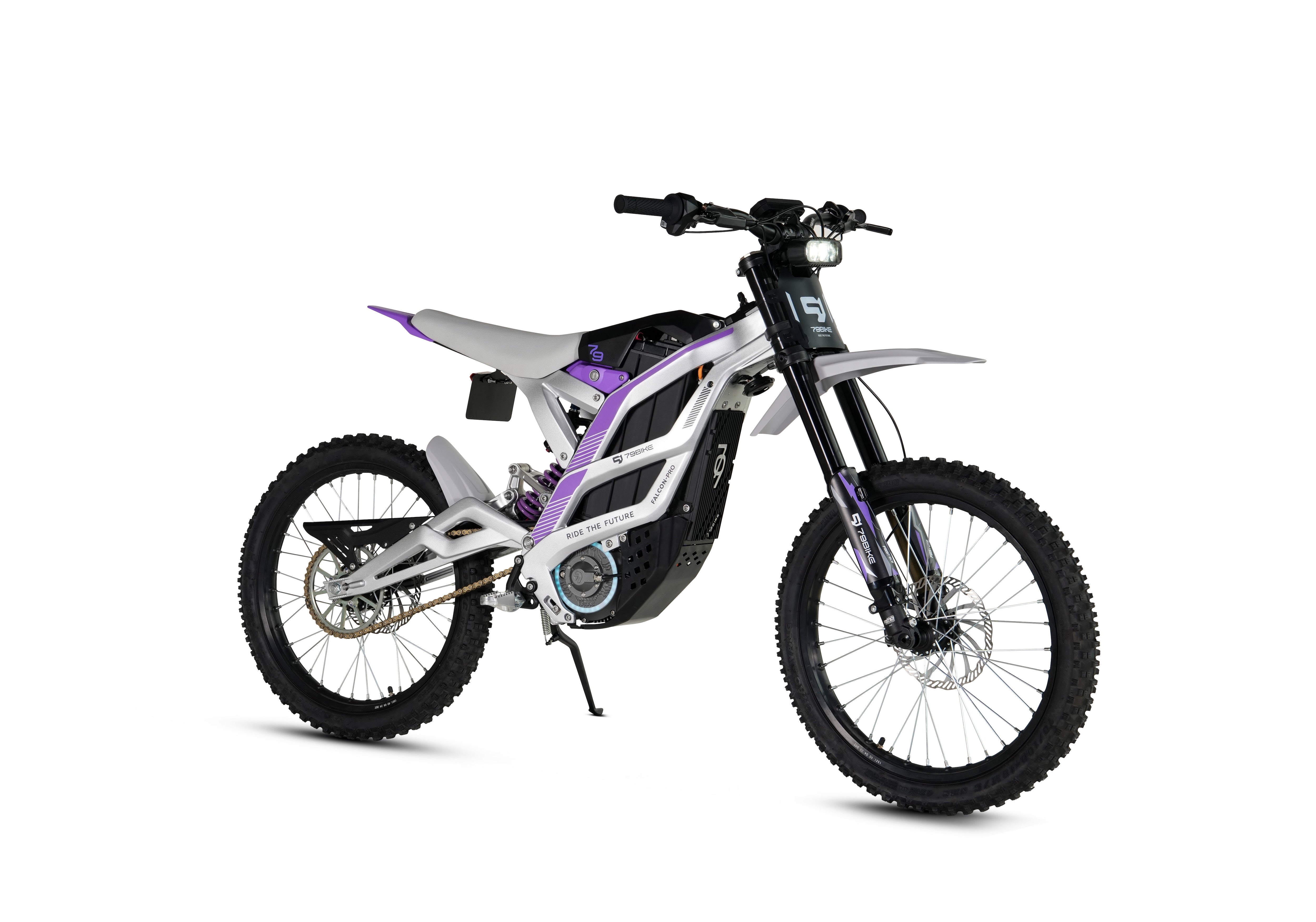 Super-Angebot! Kick&Move Falcon Pro e-Dirtbike 2025 - Silber/Lila
