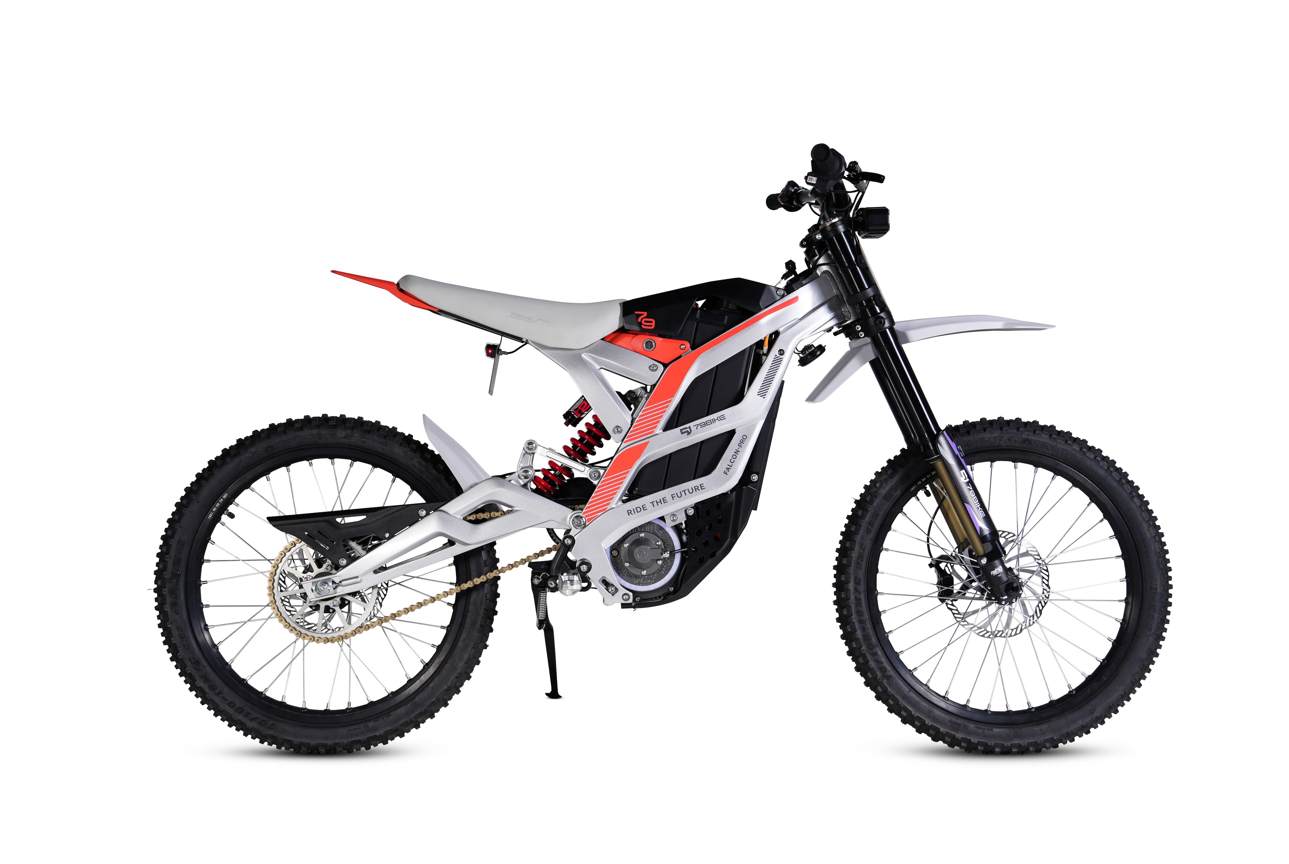 Super-Angebot! Kick&Move Falcon Pro e-Dirtbike 2025 - Silber/Rot