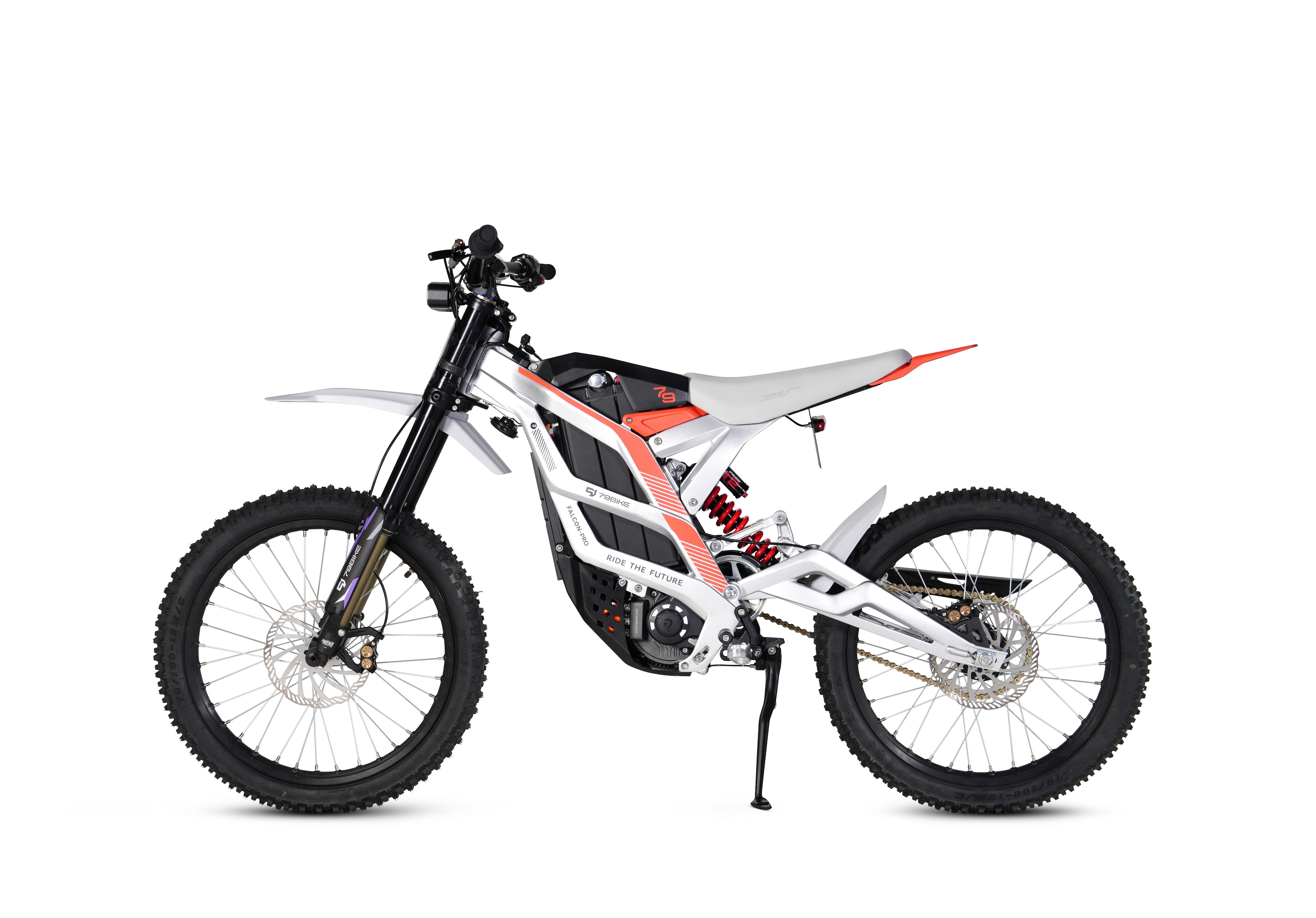 Super-Angebot! Kick&Move Falcon Pro e-Dirtbike 2025 - Silber/Rot