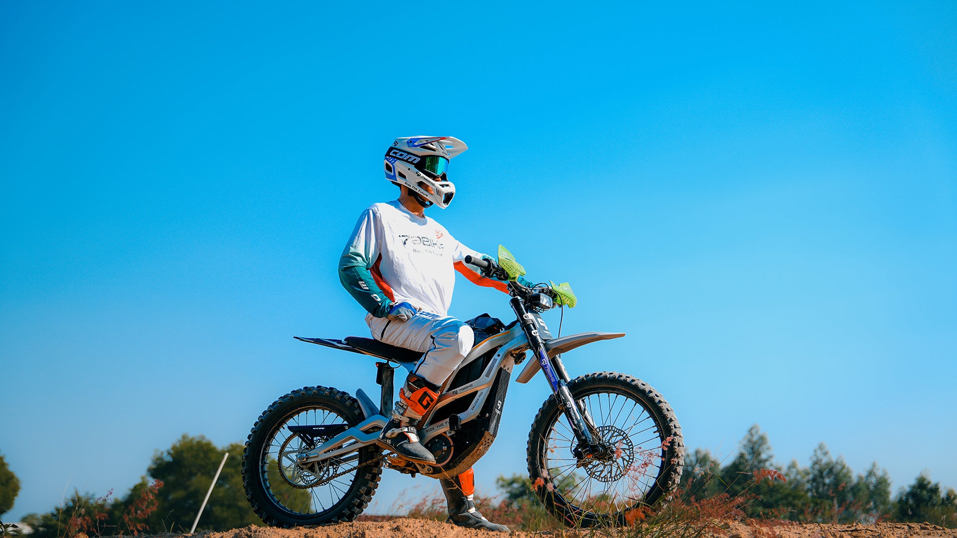Super-Angebot! Kick&amp;Move Falcon Pro e-Dirtbike 2025 - Silber/Gelb
