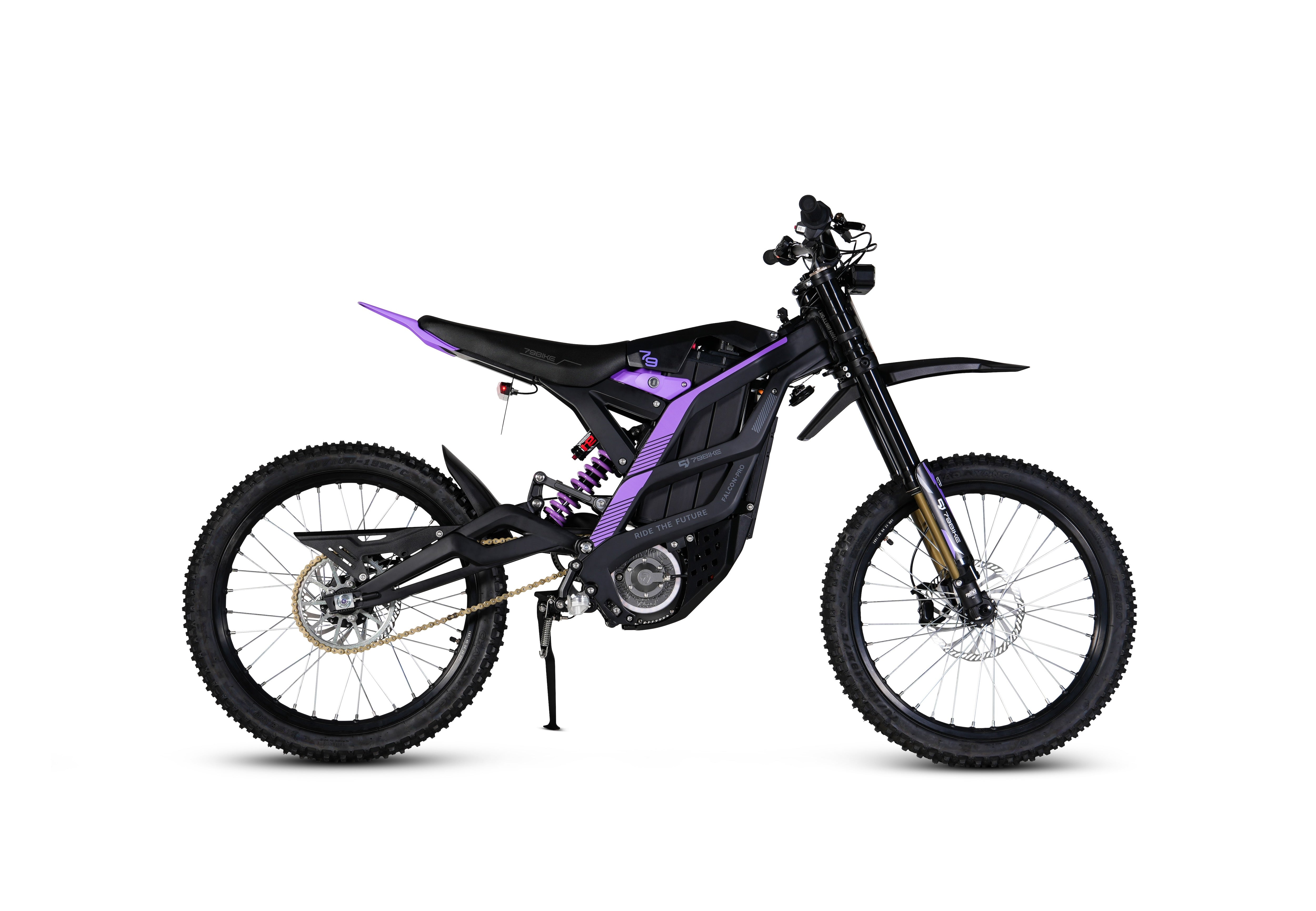 Super Deal! Kick&Move Falcon Pro e-Dirtbike 2025 - Zwaart/Paars