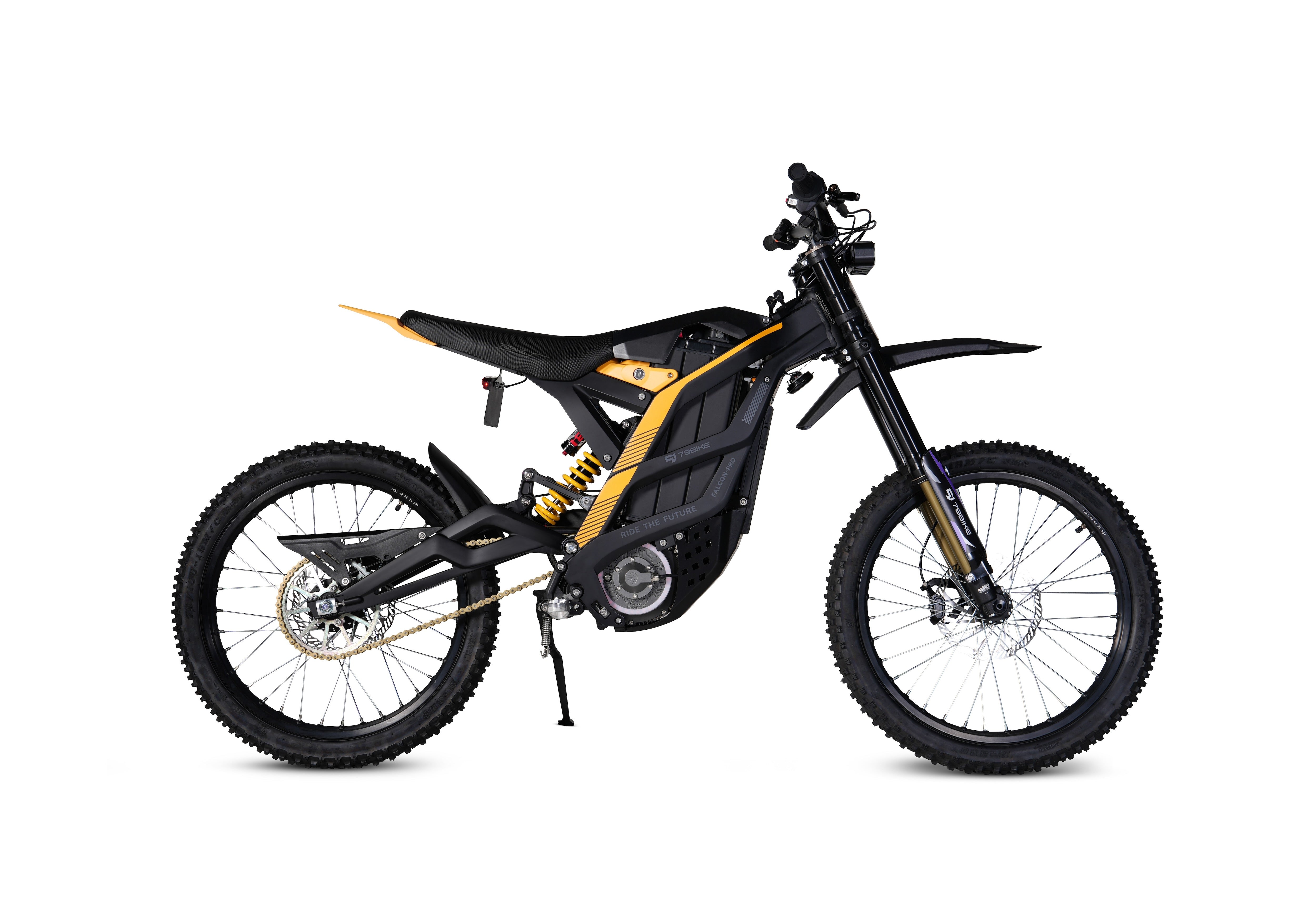 Super Deal! Kick&Move Falcon Pro e-Dirtbike 2025 - Zwart/Geel