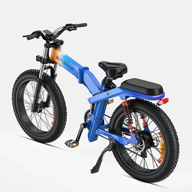 ENGWE X24 – Elektrisches Klappfahrrad – Doppelbatterie – Blau